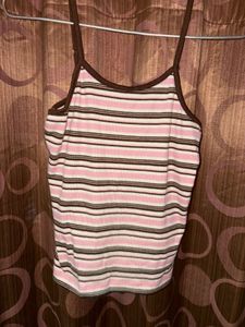 Striped Spaghetti Strap Tank Top