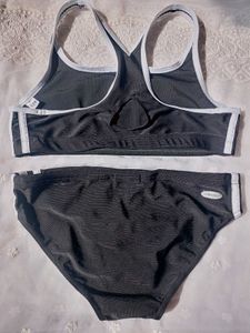 Adidas Black 3-Stripes Bralette Set