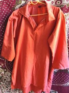 Orange Cotton short Kurta