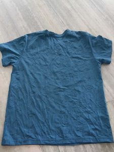 Teal Blue dinosaur Textured T-Shirt