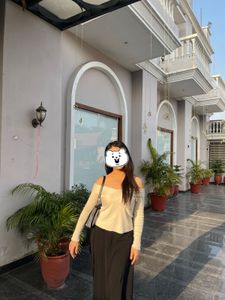 Cream One-Shoulder Knit Top