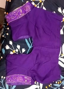 Purple Embroidered Saree