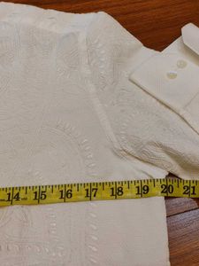 Elegant White Embroidered Shirt
