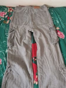 Grey Cargo Jeans