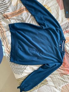 comfy blue oversized sweatshirt