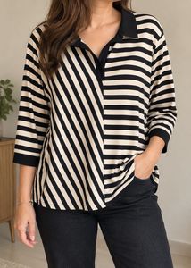 Classic Striped Polo Shirt