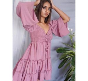 Stylish Feminine Women Pink Dress
