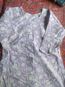 Lilac Paisley Print Kurta