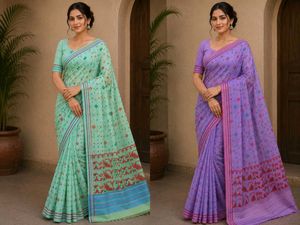 women cotton saree combo set 2