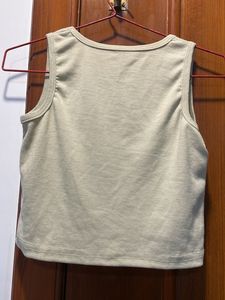 Beige Crop Top