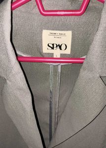 Gray Cropped Blazer