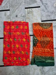 Vibrant Printed Sarees (Set of 2)