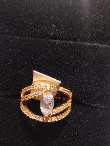 Rose Gold American Diamond Solitaire Ring