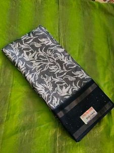 Elegant Grey Floral Saree.it is New Saree..