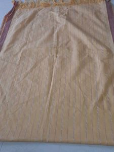 Pretty Yellow Dupatta with Striped pattern