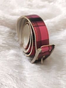 🆕 Pink n Black Plaid Belt