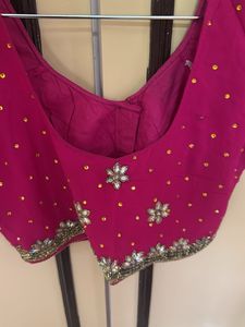 Stunning Pink Embellished Saree
