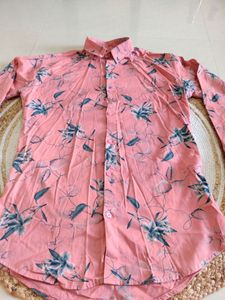 Mens Pink Floral Shirt