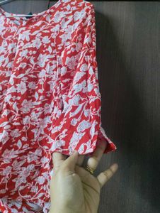 Red Cotton Co-ord Set