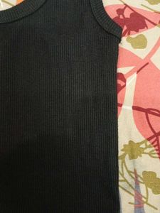 Black Ribbed Tank Top