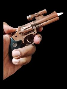 Revolver Gun Lighter Windproof Jet Flame