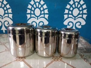 3 Pcs Stainless Steel Storage Containers
