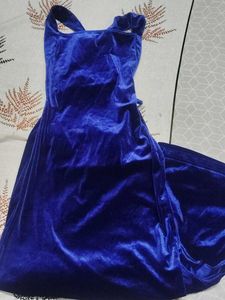 Blue Velvet Maxi Dress