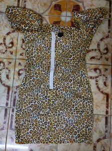 Sexy Mini Leopard Print Bodycon Ruched Dress