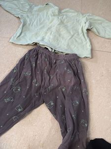Cute Bear Print Pajama Set