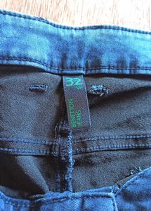 Distressed Blue Denim Jeans, new without tag