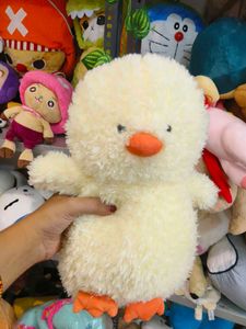 Cute Fluffy Yellow Duck Plush Toy