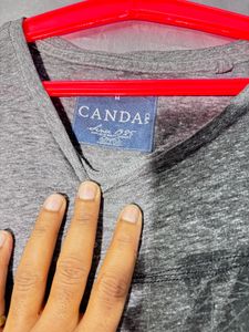 Grey Graphic Print T-Shirt