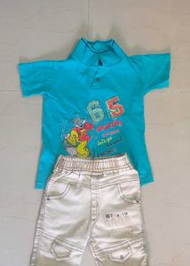 Boys Outfit - Polo Shirt &amp; Shorts