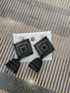 Black Jhumka Earrings