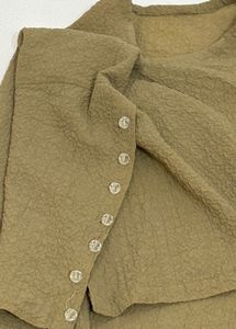 Tan Textured Short Sleeve Top