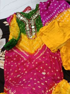 Vibrant Bandhani Kurta Set