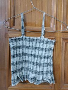 Plaid Ruffle Crop Top