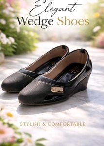 Elegant Black Wedge Shoes