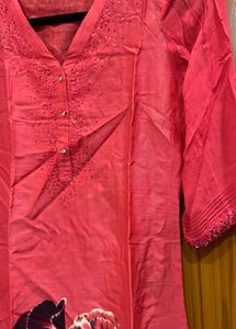 wishful by W Pink Sequined Kurta