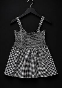 Chic Gingham Babydoll Top