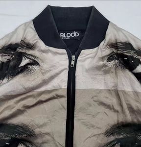 Bl**d Brother Graphic Print Bomber Jacket