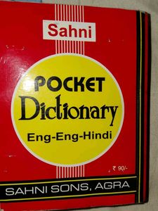 Sahni Pocket Dictionary Eng-Eng-Hindi