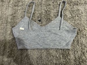 Zara Gray Sweater Bralette Top – Super Soft Knit