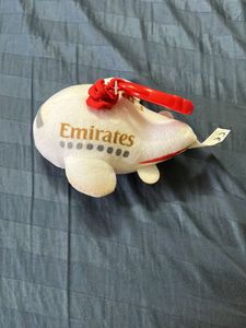 Emirates vibrating Aeroplane plush keychain