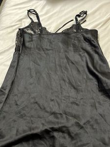 Lace Trim Satin Nightdress