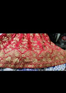 Red &amp; Gold Embellished Lehenga Choli