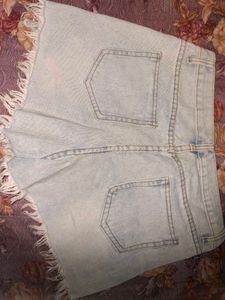 Distressed Denim Shorts