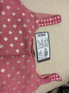 Pink Blouse with Mirror Work