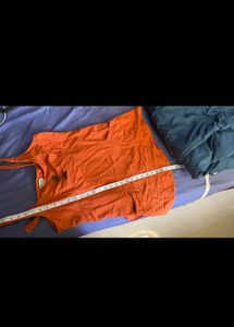 Rust Orange Tie-Strap Cami dress