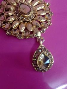 Elegant Gold Stone Drop Earrings